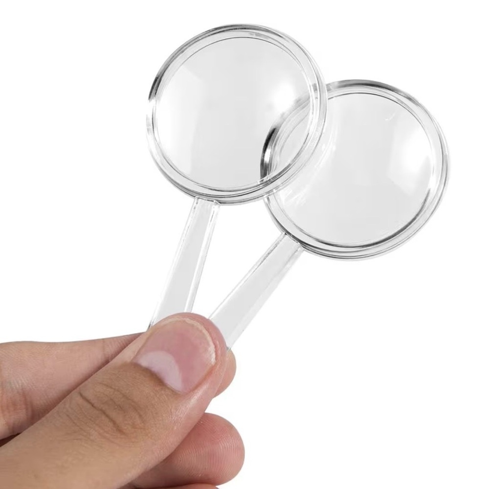 Mini Clear Magnifying Glass Set of 4